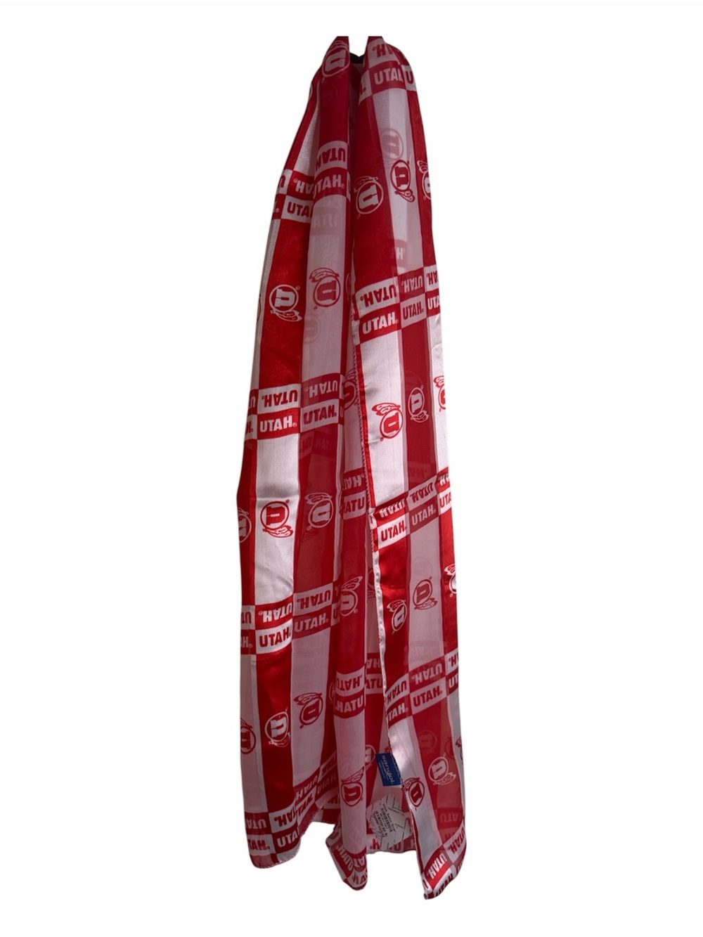 (2198) Utah Red & White Logo Scarf